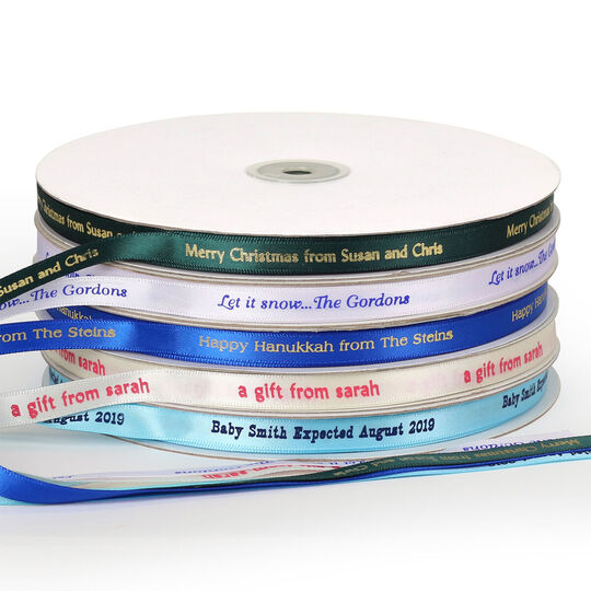 Personalized 3/8 inch Satin Ribbon